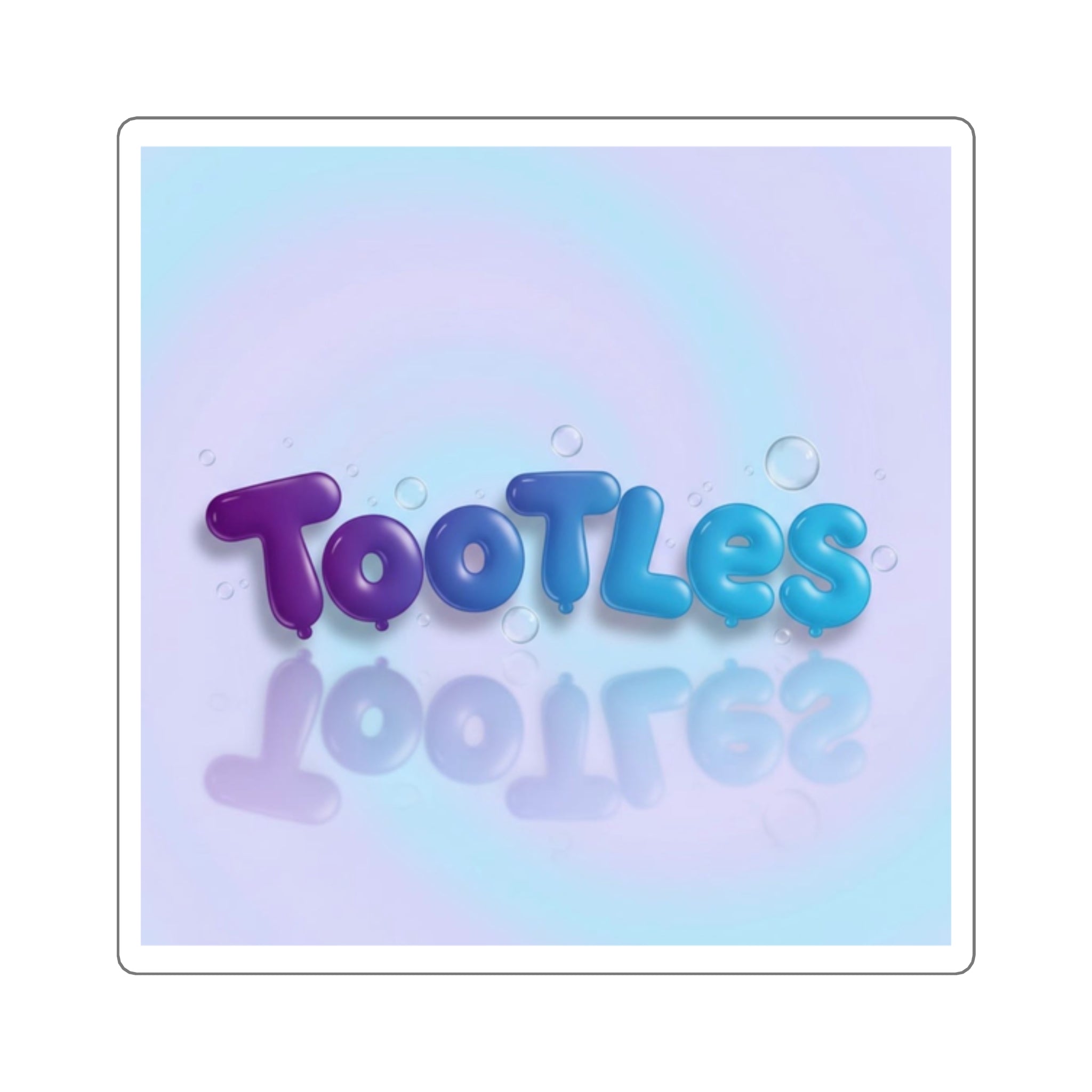 Copy of Tootles Square Sticker — Cute Retro Text Decal