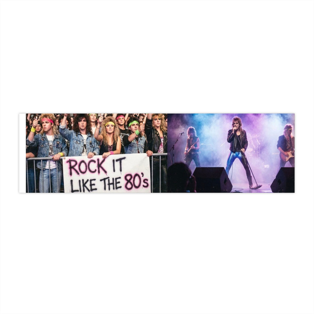 Rock It Like the 80s Bumper Sticker — Retro Concert Band Decal