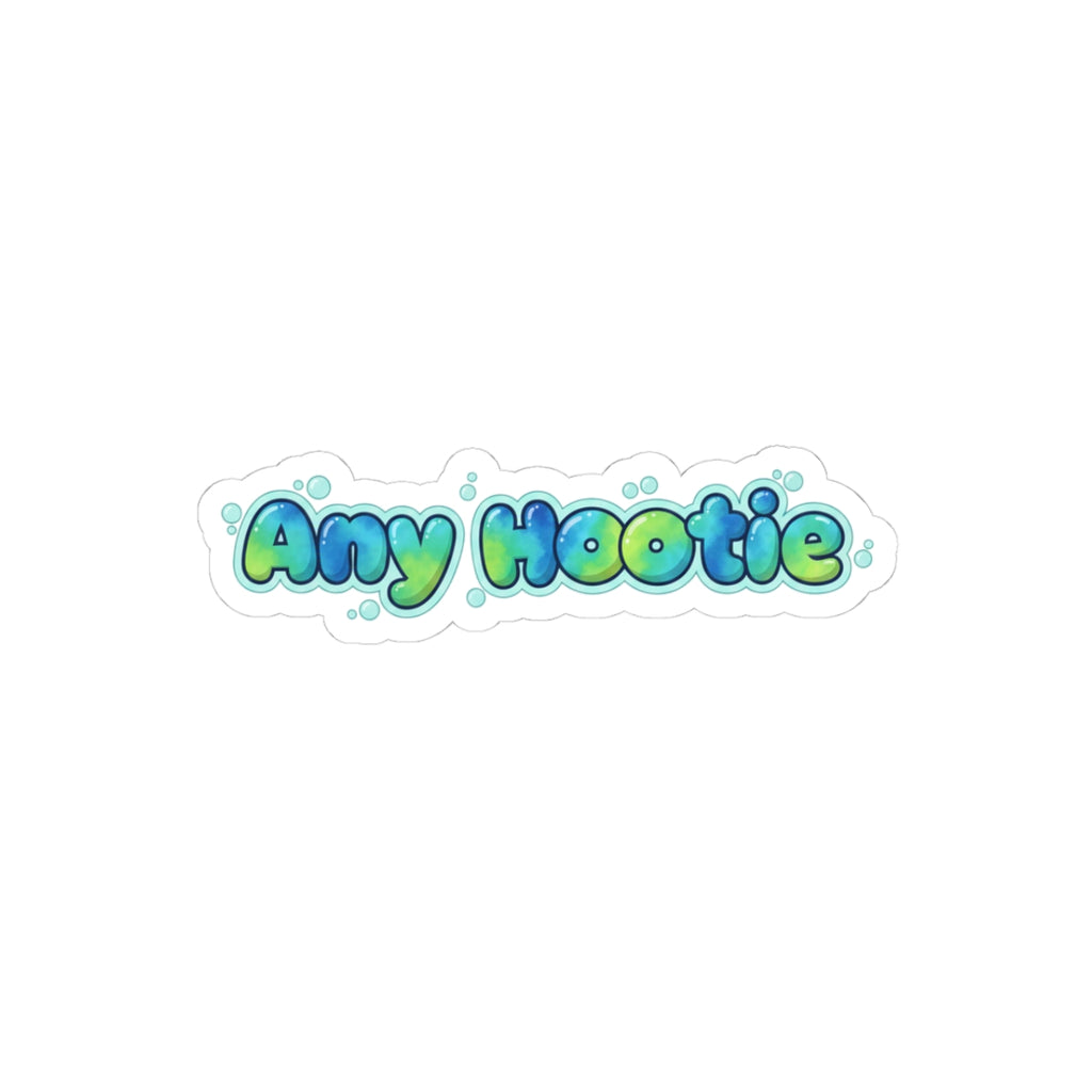 Any Hootie Kiss-Cut Sticker — Cute Bubble Letter Laptop Decal