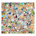 100/300PCS Mix Cute Cartoon Animals Graffiti Stickers DIY Phone Guitar Laptop Notebook Suitcase Cup Waterproof Sticker Kids Toy