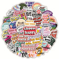 50pcs Inspirational Quote Stickers Vision Board Motivational Sticker for Adults Teens Students Teachers Aesthetic Decals Gift