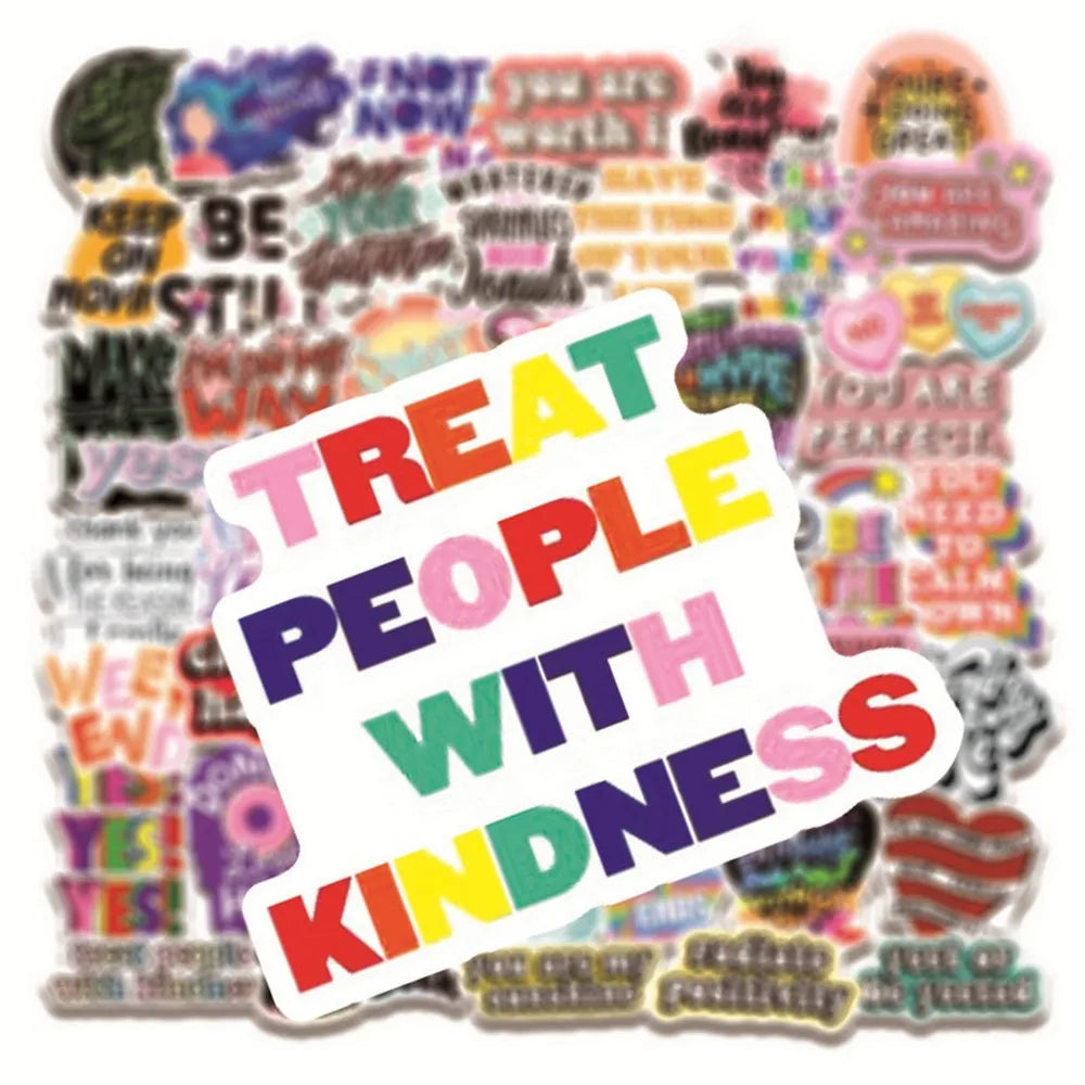 50pcs Inspirational Quote Stickers Vision Board Motivational Sticker for Adults Teens Students Teachers Aesthetic Decals Gift